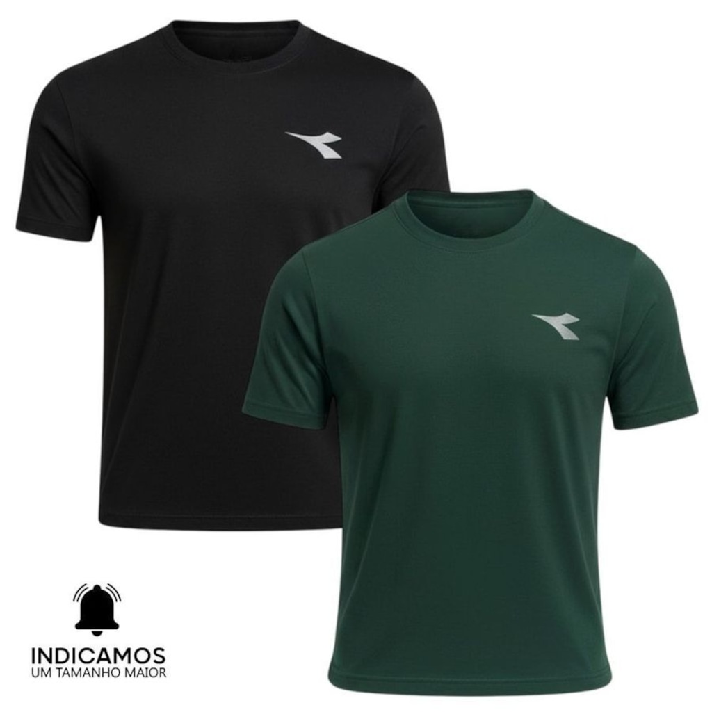 Kit 2 Camisetas Diadora Small Logo Masculina