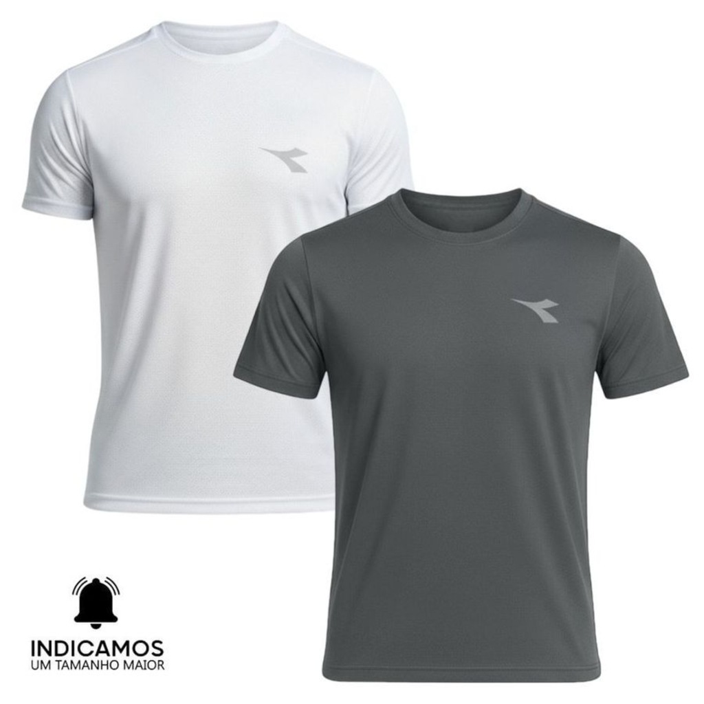 Kit 2 Camisetas Diadora Small Logo Masculina