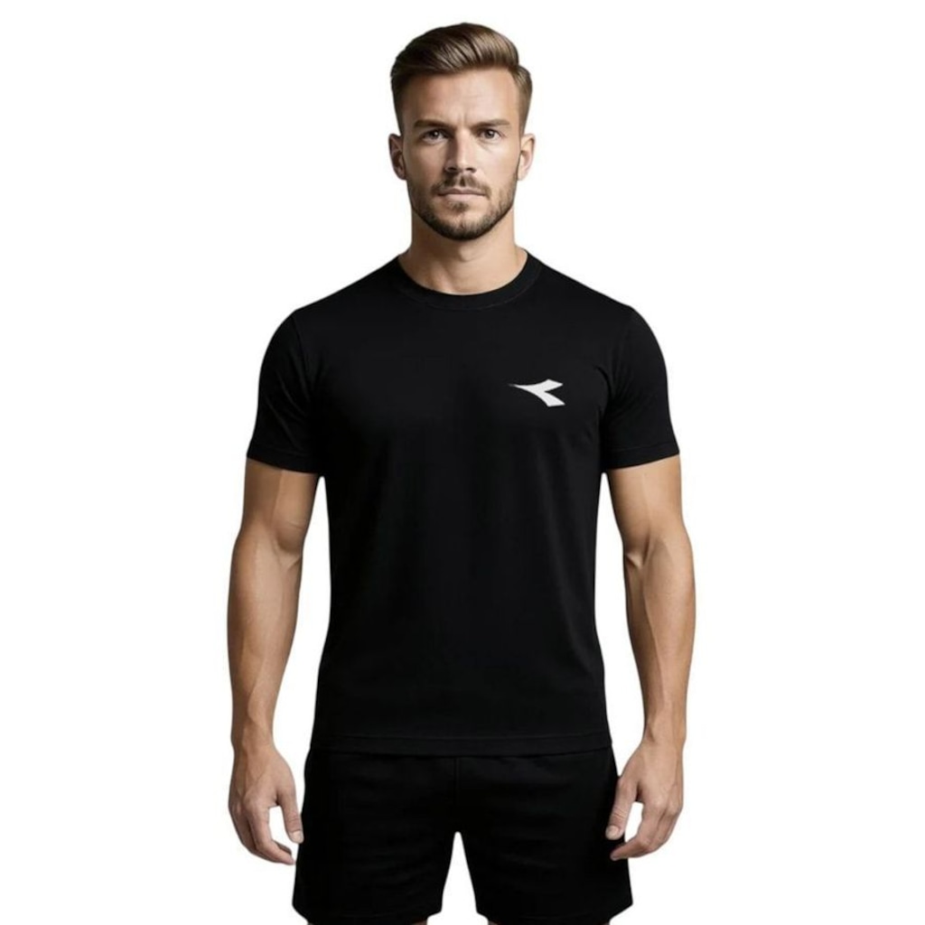 Camiseta Térmica Diadora Manga Curta Small Logo Masculina