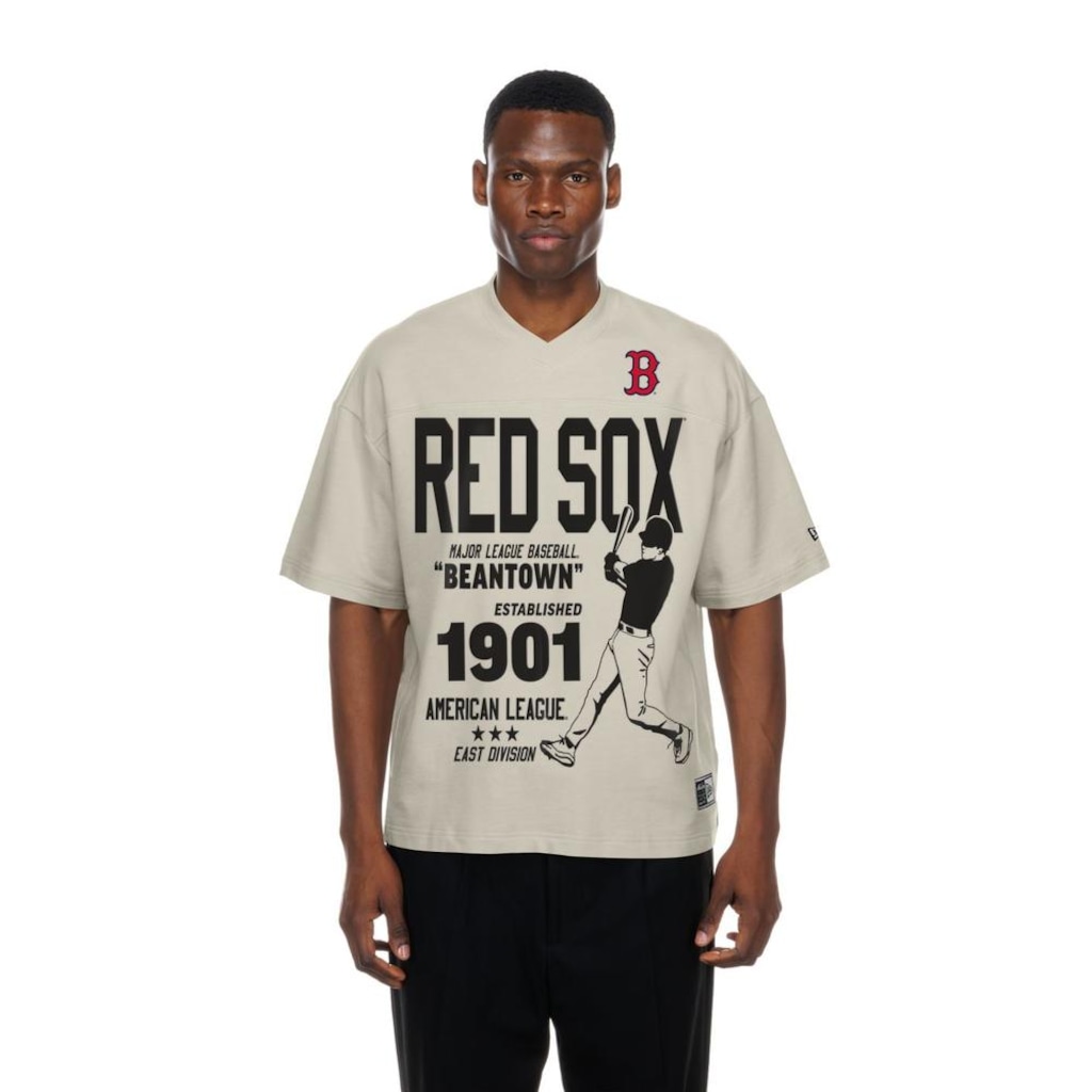 Camiseta New Era Oversize Boston Red Sox MLB Masculina