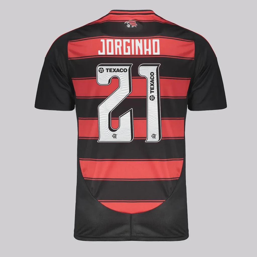 Camisa do Flamengo I 25/26 21 Jorginho adidas Masculina - Foto 1