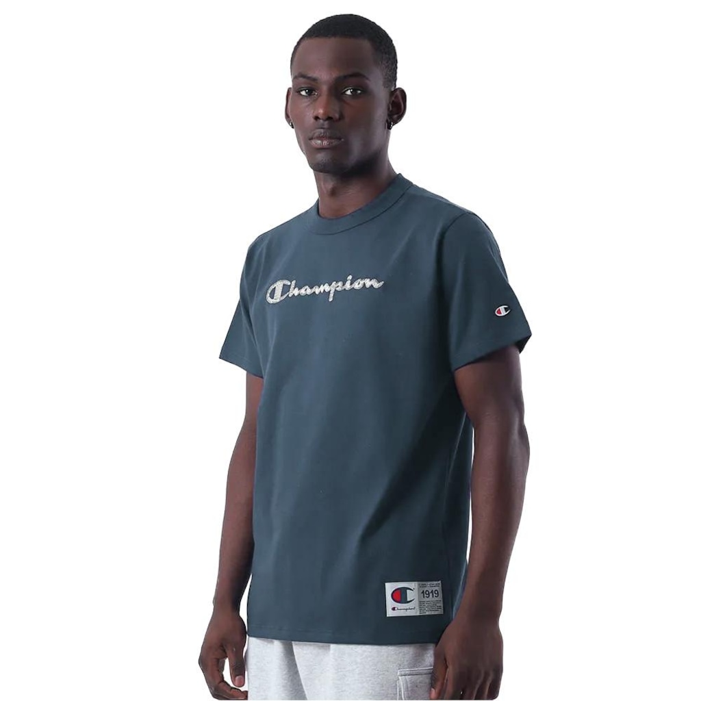 Imagem 3 do produto Camiseta Champion Malhão Heritage Script Rust Masculina