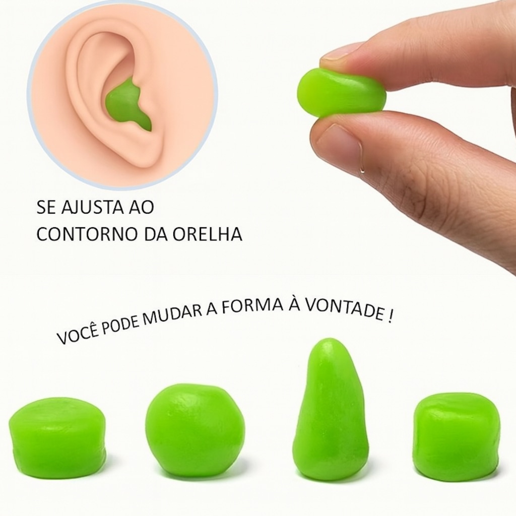Imagem 5 do produto Protetor de Ouvido Gold Sports Moldável em Silicone Ultra Soft com 12 Unidades