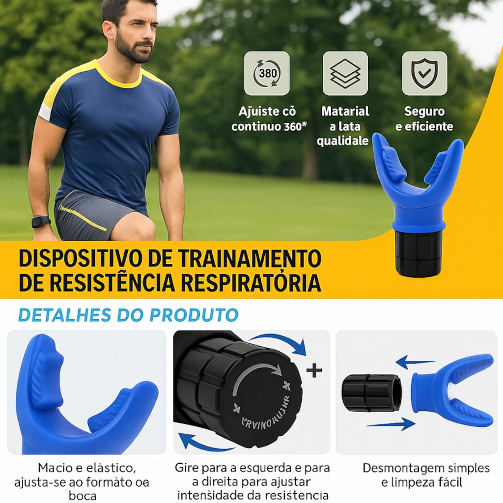 Imagem 5 do produto Bucal Gold Sports Esportivo de Treinamento Respiratório