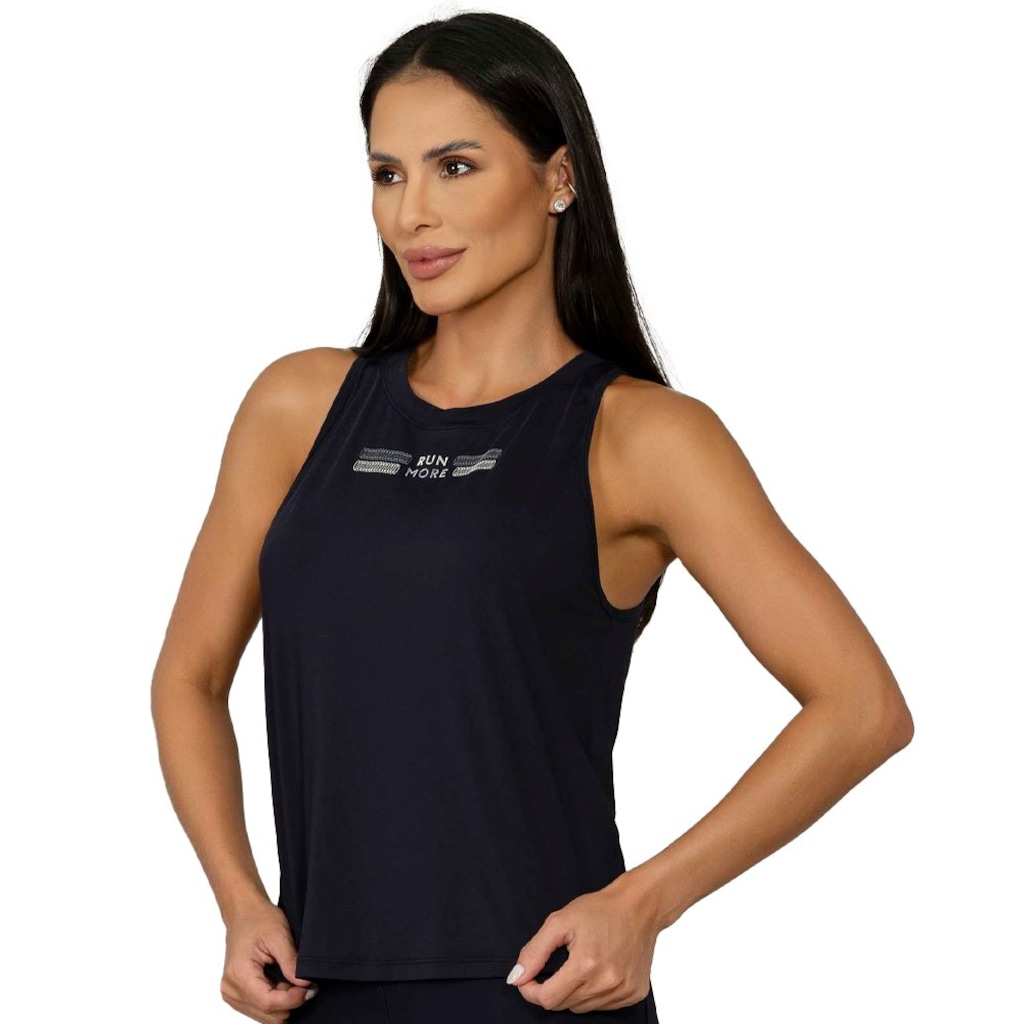 Imagem 3 do produto Camiseta Regata Run More com Fenda Delicate Lines Feminina