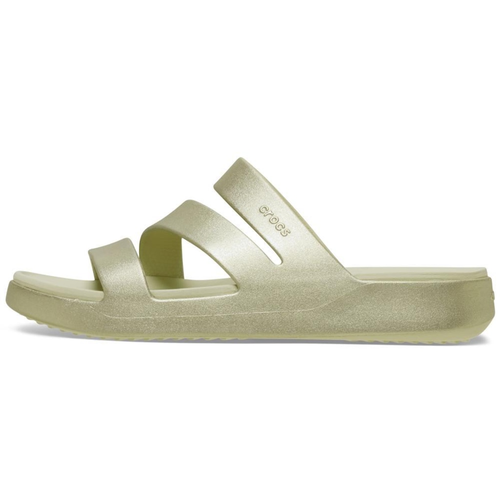 Imagem 3 do produto Sandália Feminino Crocs Getaway Metallic Strappy Sandal Champagne Metallic