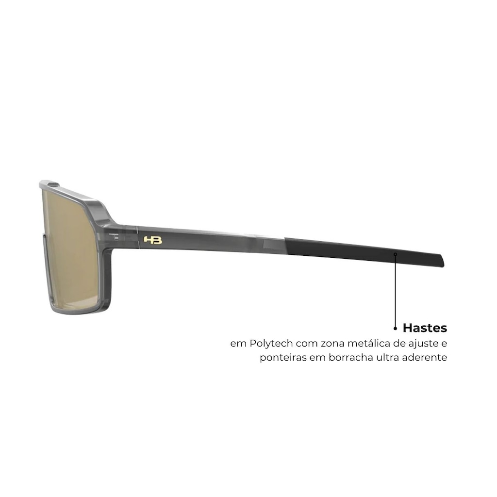 Imagem 3 do produto Óculos de Sol Unissex Esportivo HB Grinder Gold Chrome Espelhado