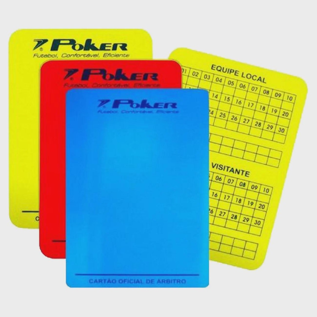 Cartão de Árbitro Futsal Poker Oficial