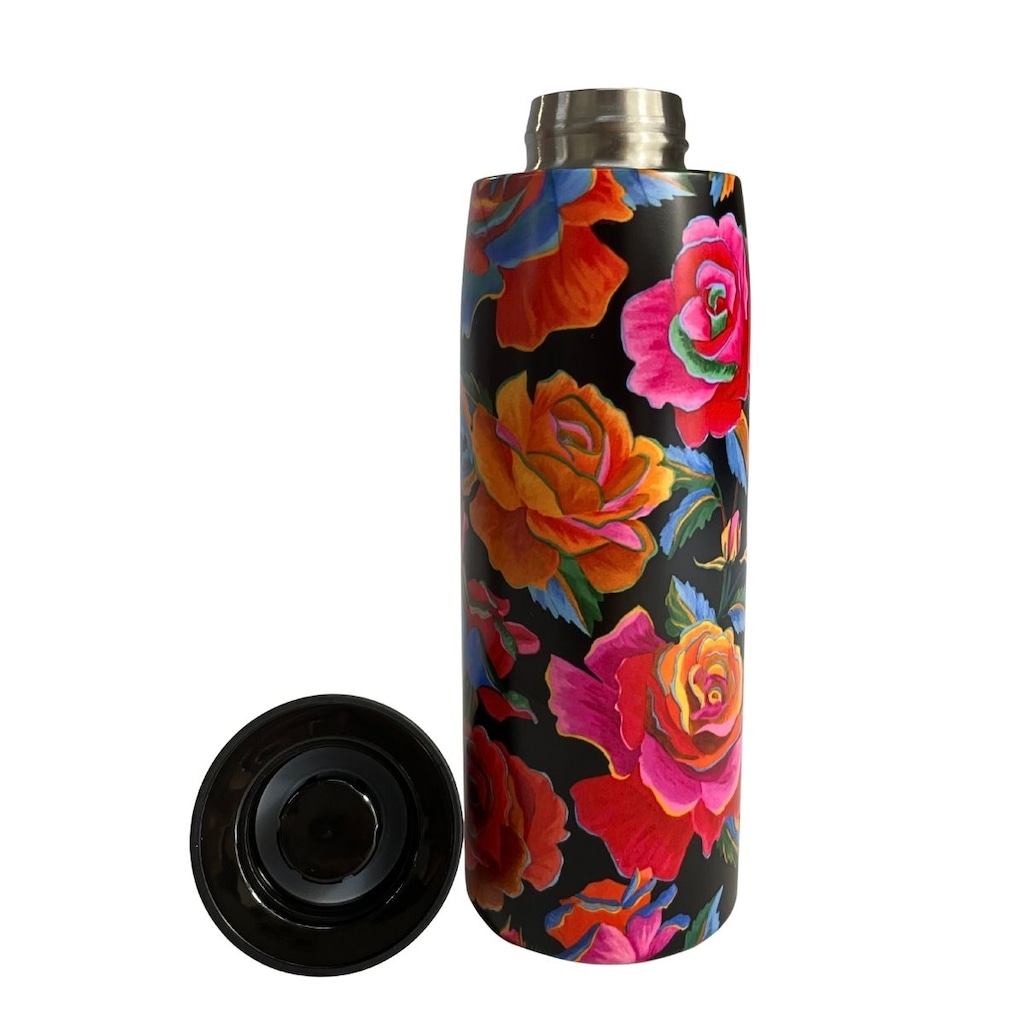 Imagem 3 do produto Garrafa Farm Que Sede Rosas Pintadas 500ml Térmica Original