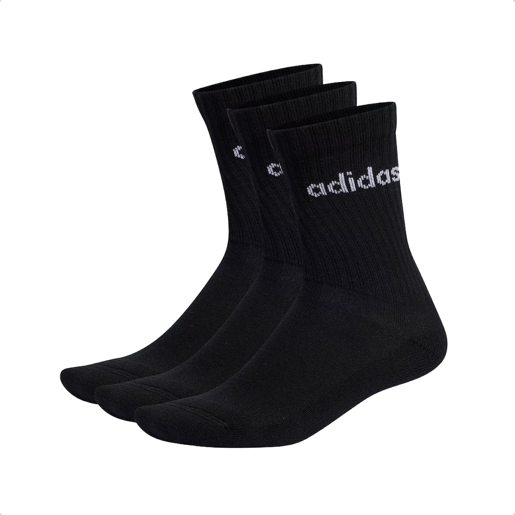 Meia Cano Médio adidas C Lin Crew 3P Unissex