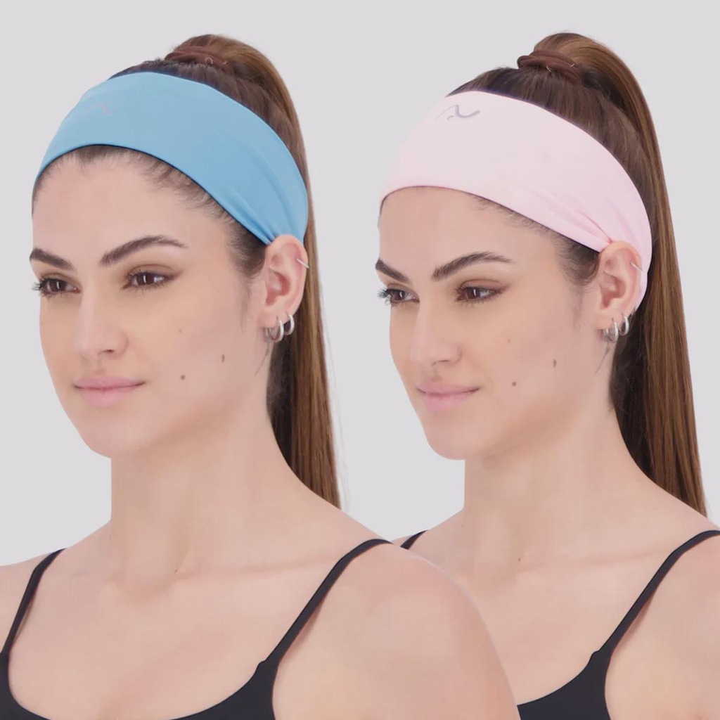 Kit 2 Heandbands Snugg Running Poliamida Unissex