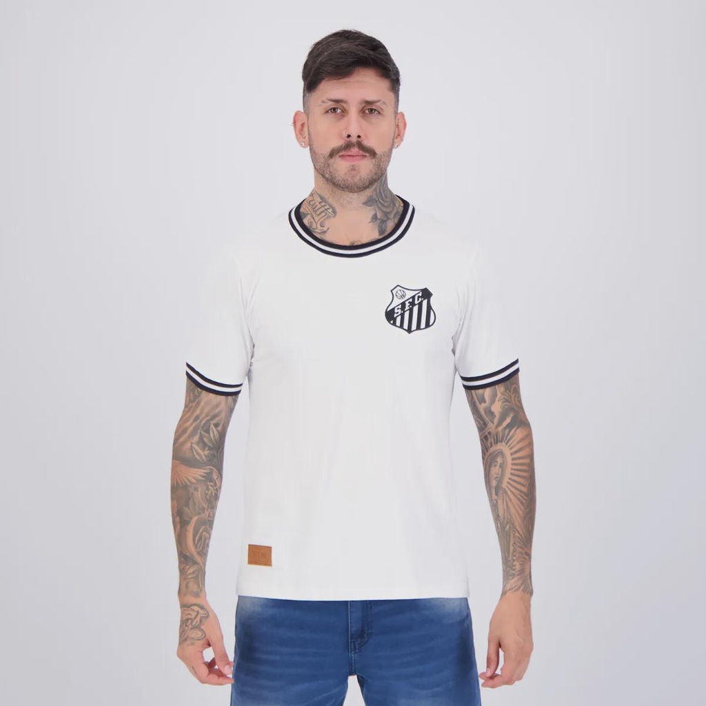 Camisa Do Santos Retrô Vintage - FutFanatics - Masculina
