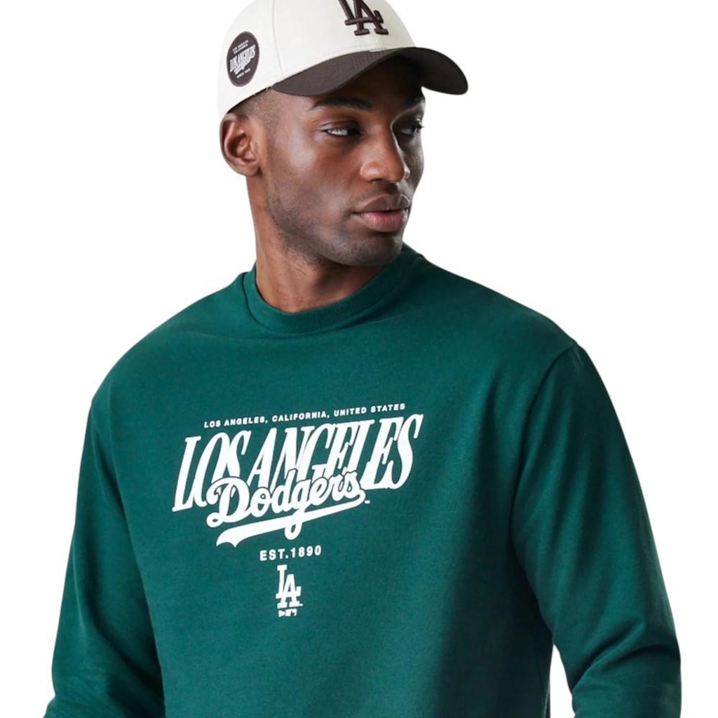 Imagem 5 do produto Blusão de Moletom New Era Los Angeles Dodgers Importado Fleece Top Masculino