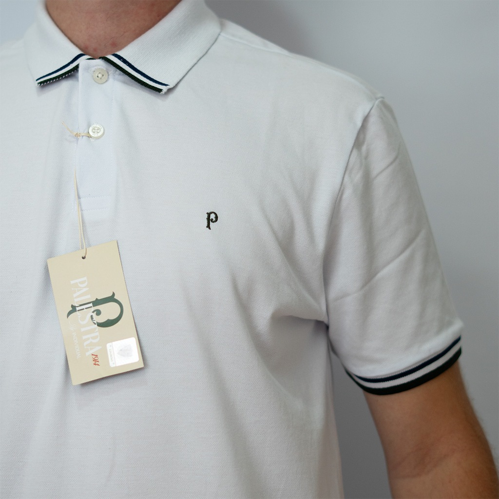 Imagem 4 do produto Camisa do Palmeiras Polo Jacquard Palestra 1914 - Masculina
