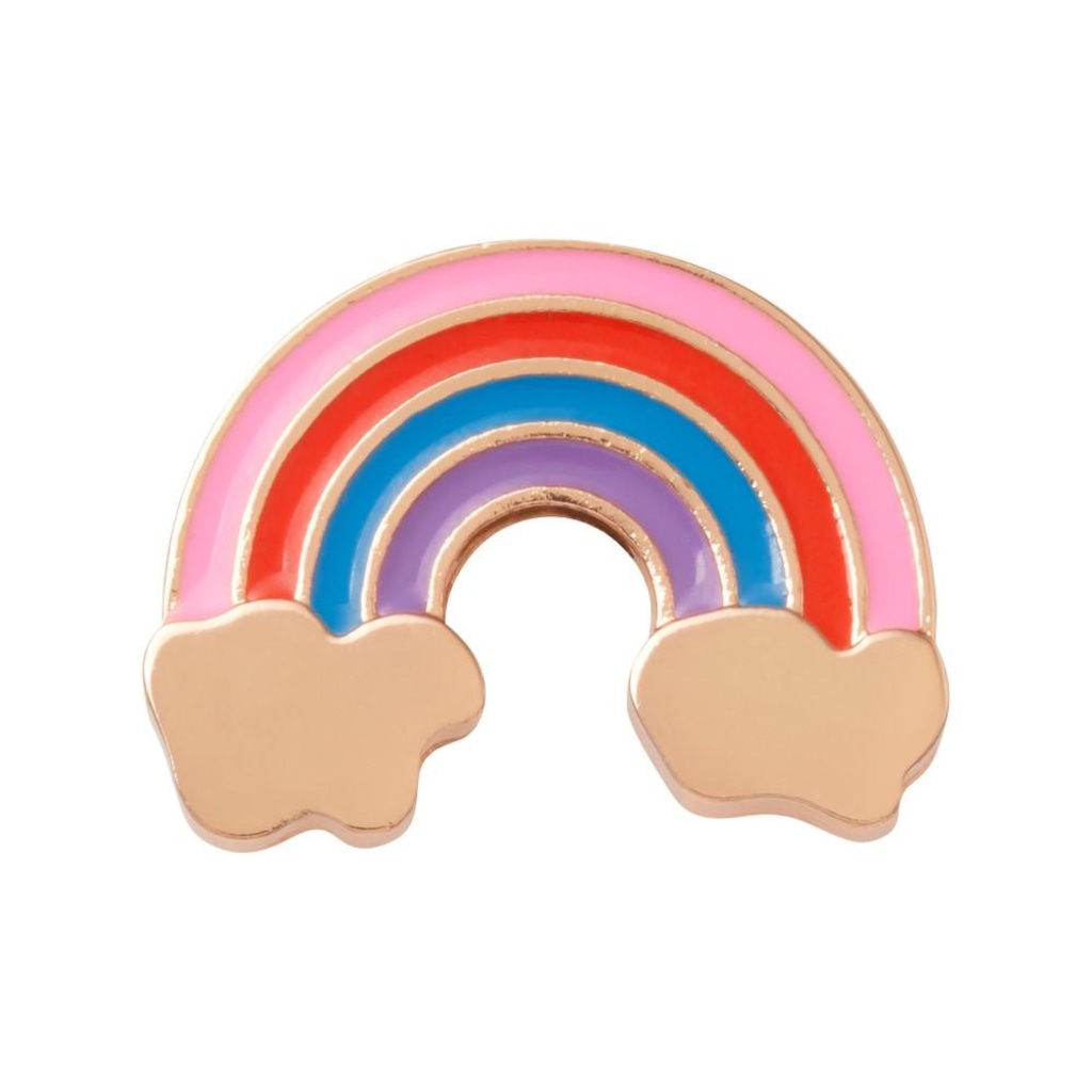 Jibbitz Crocs Arco-Íris Nuvem Dourada