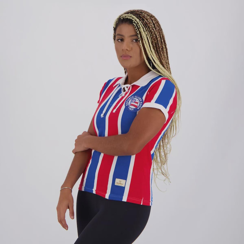 Imagem 2 do produto Camisa Bahia Retrô Cordinha Feminina