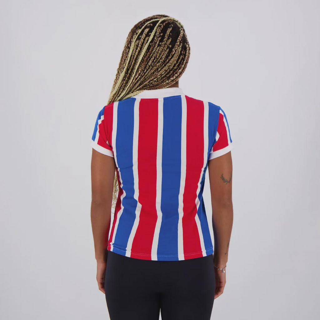 Imagem 3 do produto Camisa Bahia Retrô Cordinha Feminina