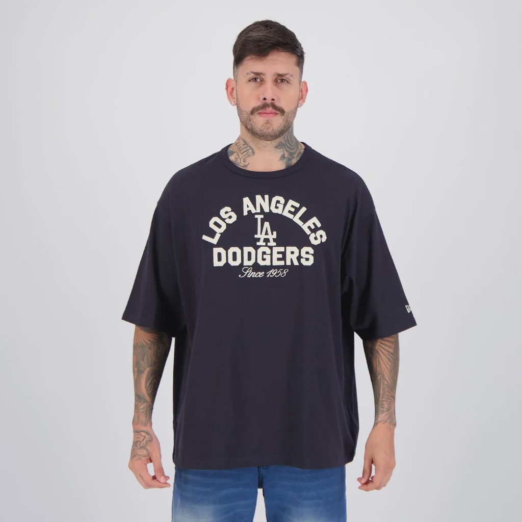 Camiseta New Era MLB Los Angeles Dodgers Heritage Masculina