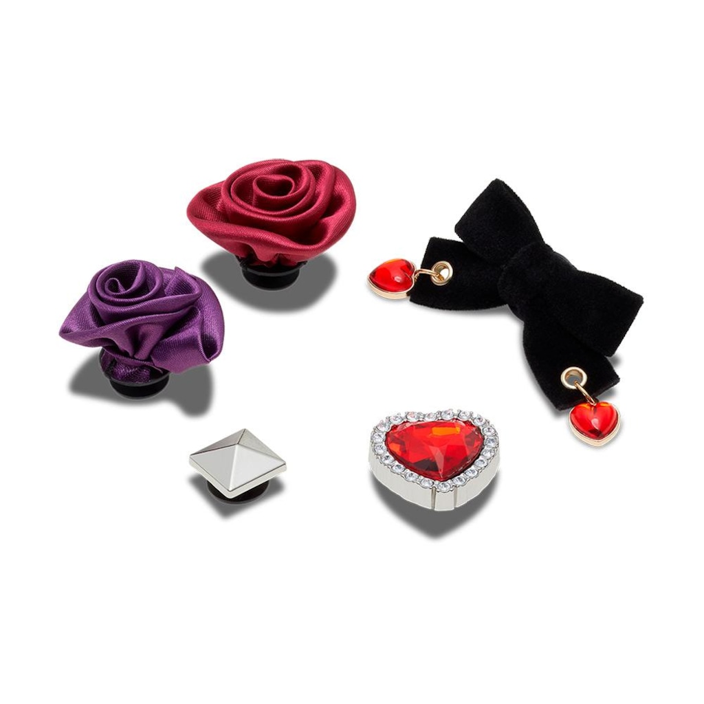 Imagem 2 do produto Kit Jibbitz Crocs Romance Sombrio com Laço Pack com 5 Peças