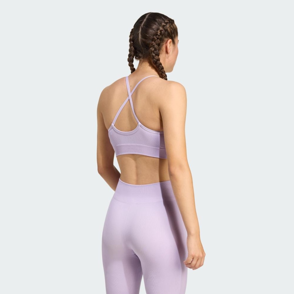 Imagem 3 do produto Top adidas de Suporte Leve em Malha Workout Essentials Feminino