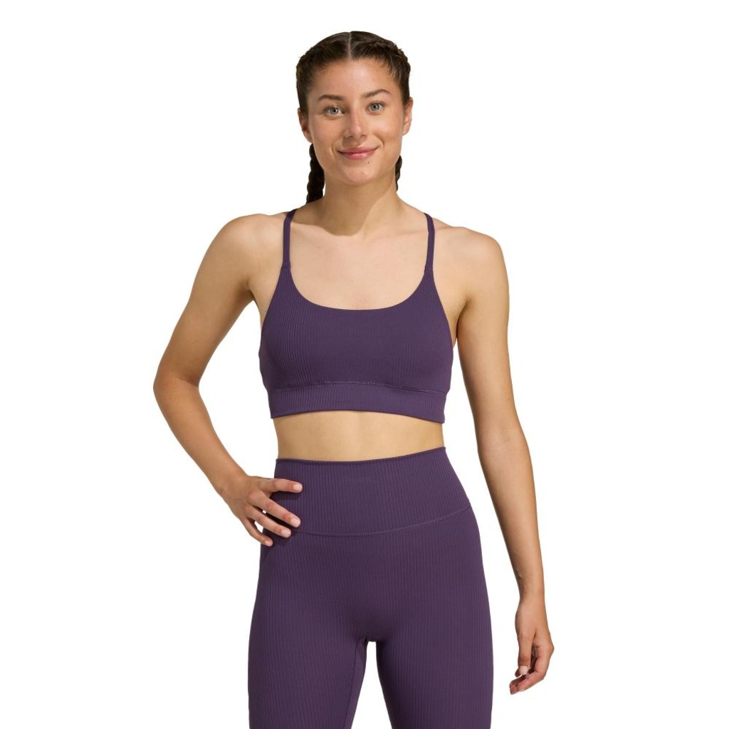 Top adidas All Me Light Suporte Rib Long Line Feminino