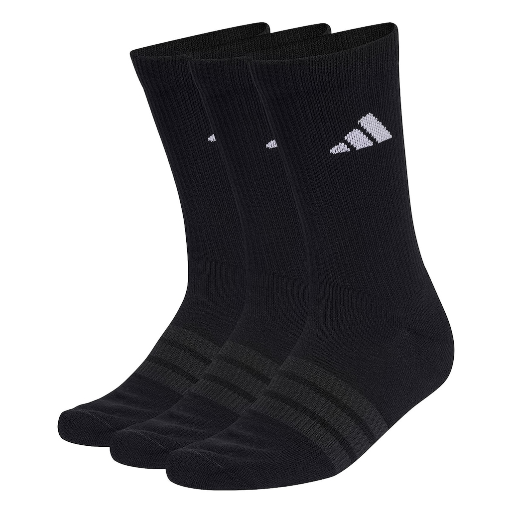 Meia Cano Alto adidas Unissex Cushioned Crew 3 Pares Unissex
