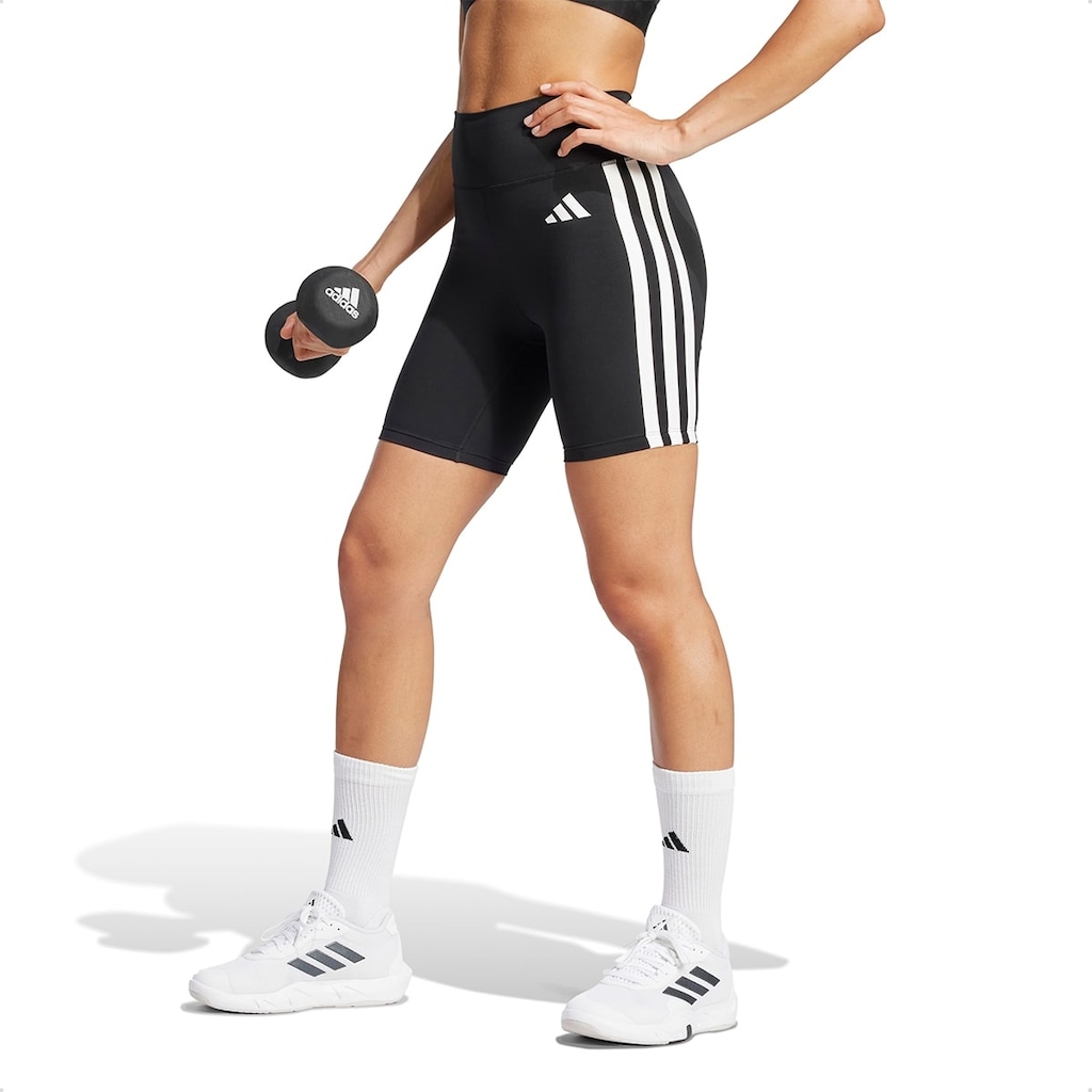 Bermuda adidas Feminina Optime Essentials 3 Listras Feminino - Foto 1