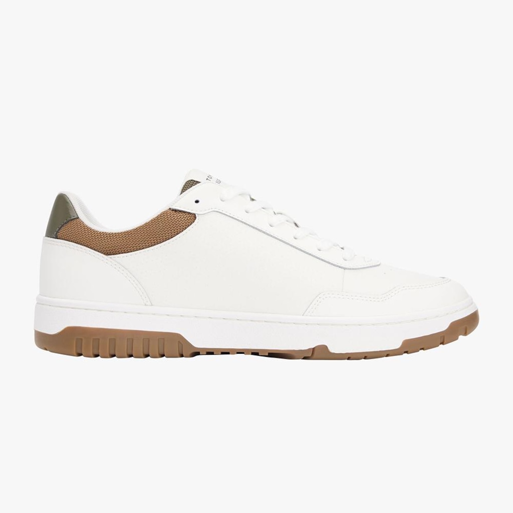 Tênis Masculino Tommy Hilfiger TH Basket Core LTH Ecru Arm Green