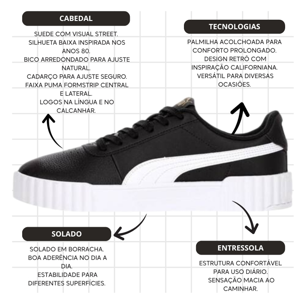 Imagem 5 do produto Tênis Puma Carina 3.0 BDP Feminino