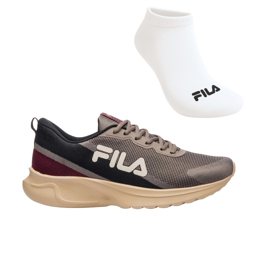 Kit Tênis Masculino Fila Vector + 1 Par de Meia