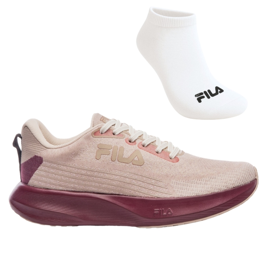 Kit Tênis Feminino Fila Endurance + 1 Par de Meia