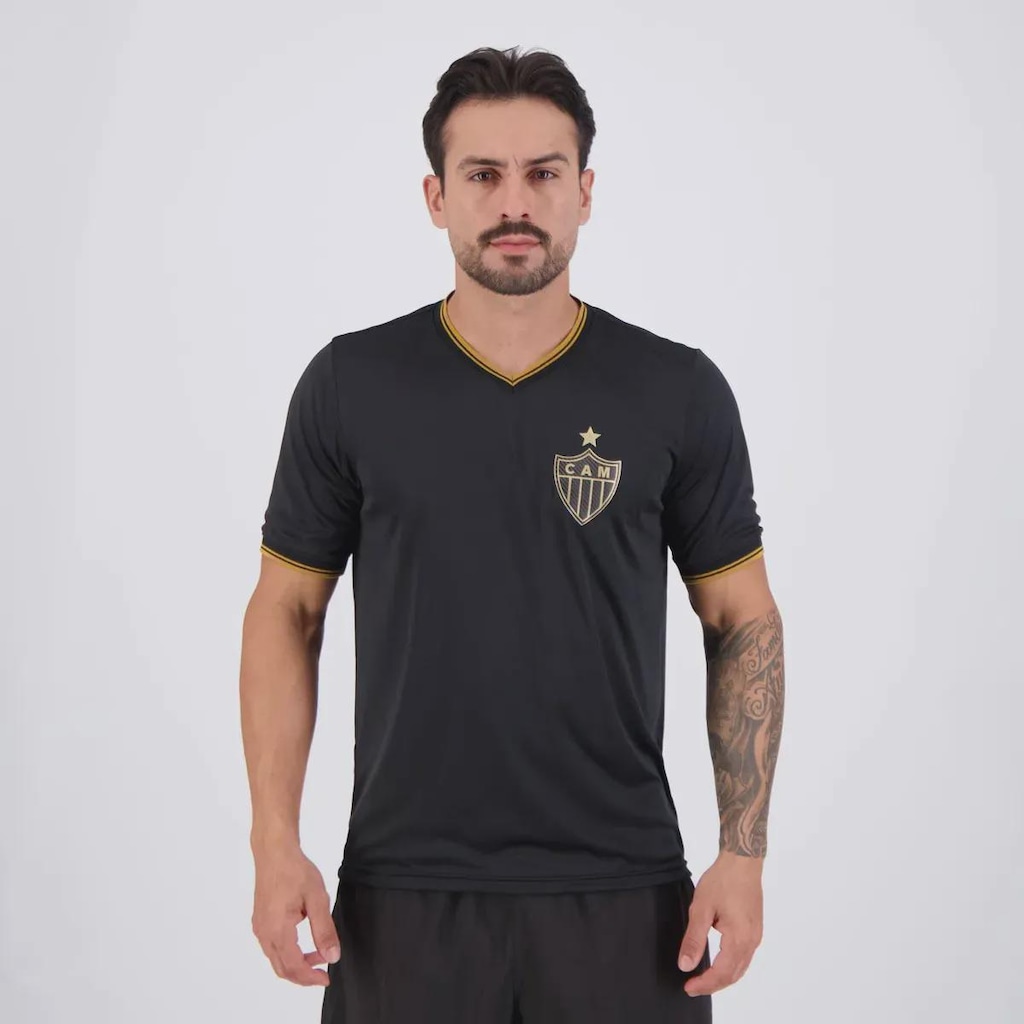Imagem 2 do produto Camisa Atlético Mineiro Preta e Dourada 7 Hulk Masculino