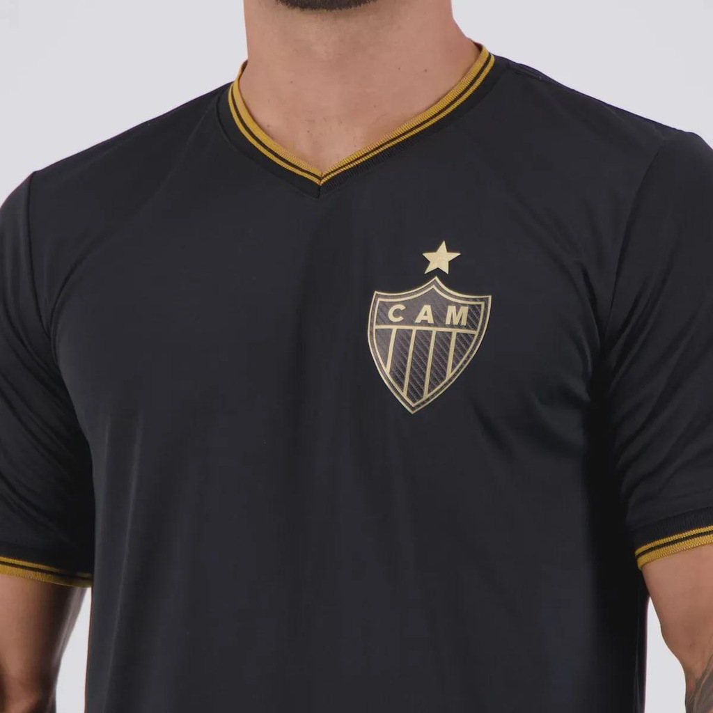 Imagem 5 do produto Camisa Atlético Mineiro Preta e Dourada 7 Hulk Masculino