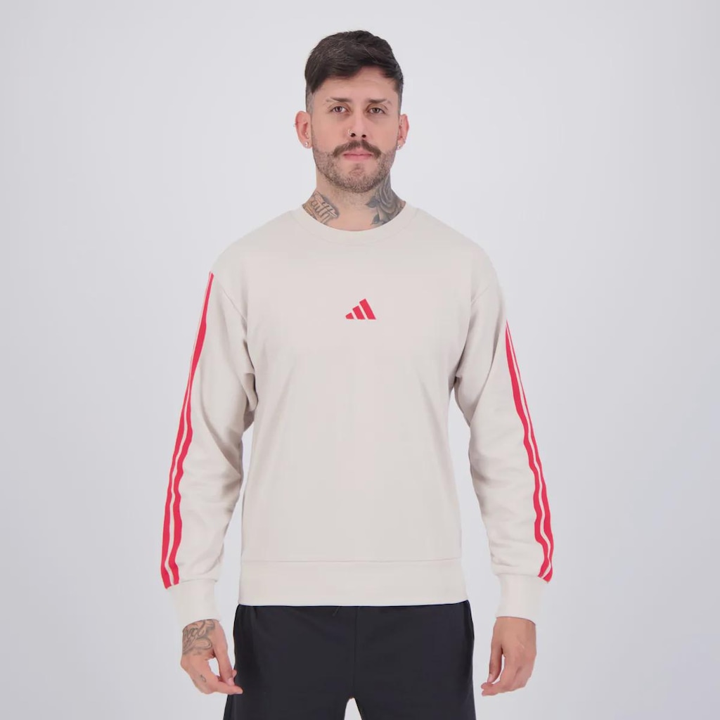 Blusão Moletom adidas 3 Stripes Masculino