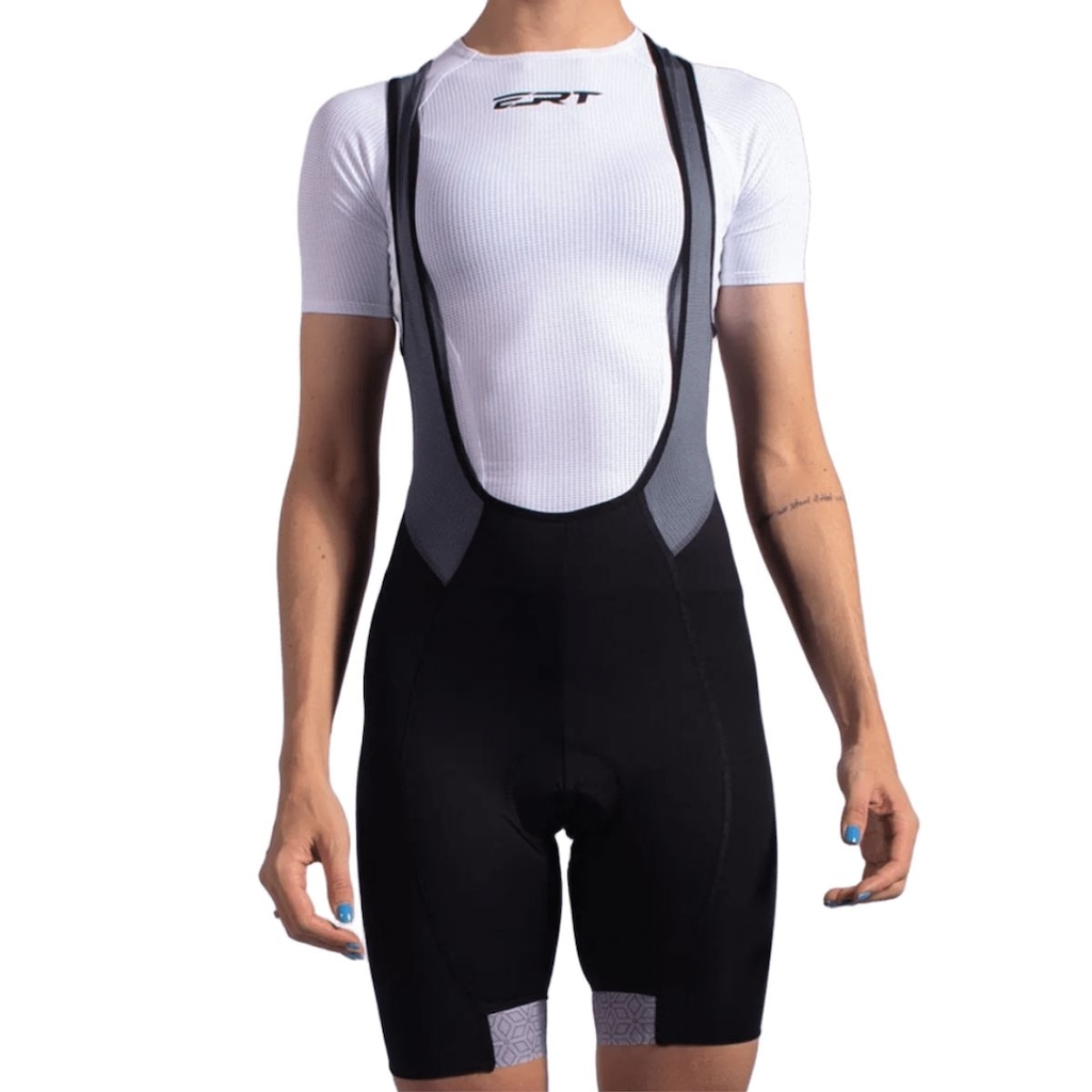 Bretelle Ciclismo Feminino ERT Lady com Zíper Forro em Gel