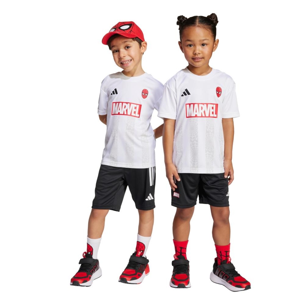 Conjunto de Camiseta adidas Homem-Aranha Marvel Infantil