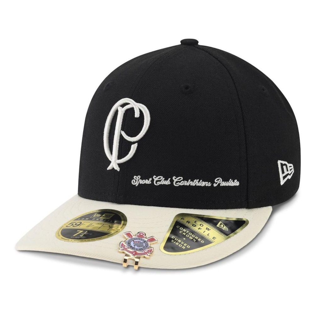 Boné New Era 59FIFTY Low Profile Corinthians Origem 1910 – Cap Clip Exclusivo Masculino