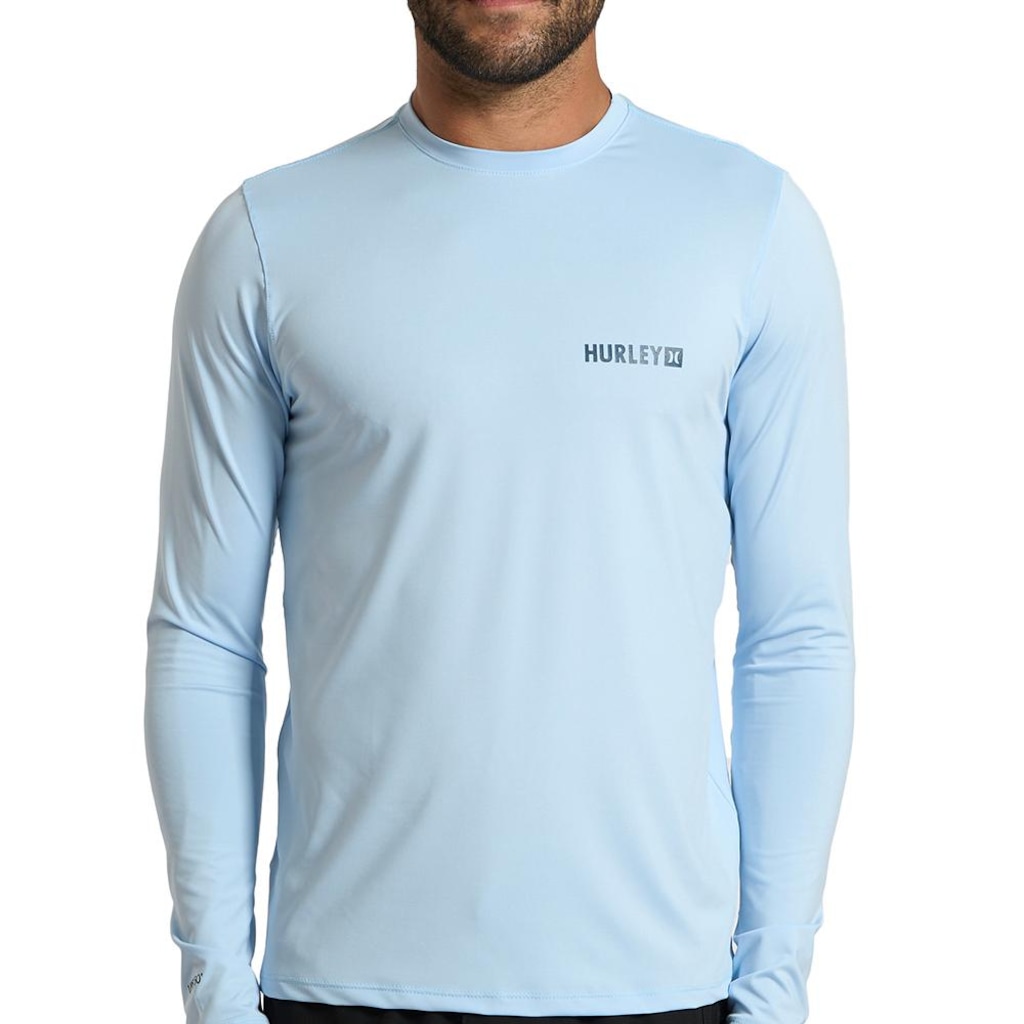 Camiseta Hurley Surf Manga Longa Sticker Masculina