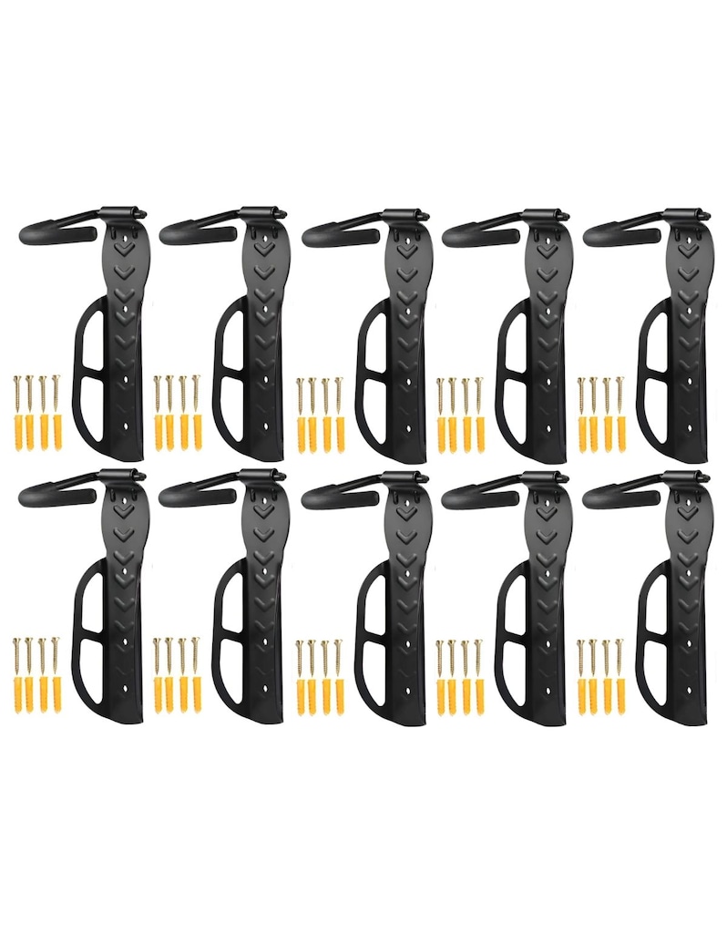 10x Suporte parede bicicleta vertical Absolute gancho fixo