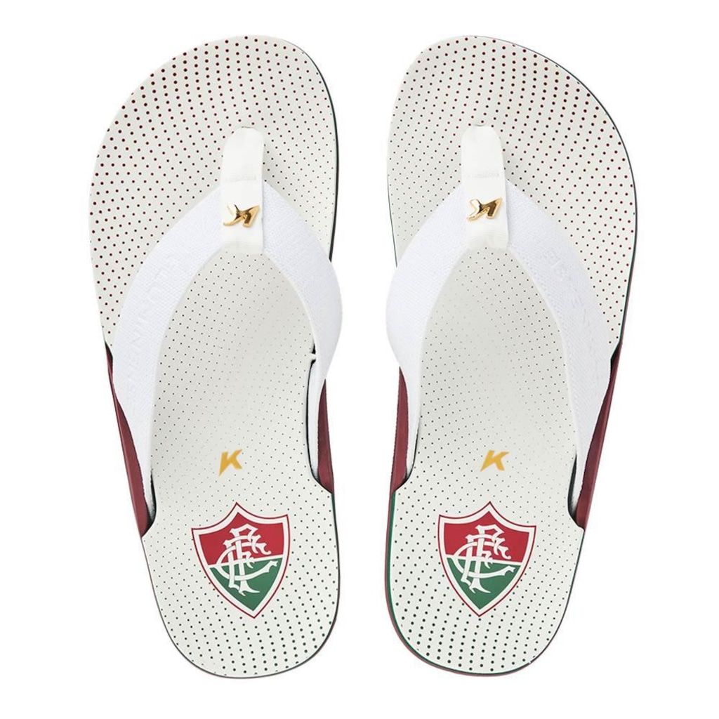Chinelo Kenner Nk6 Ampass Fluminense Masculino Branco