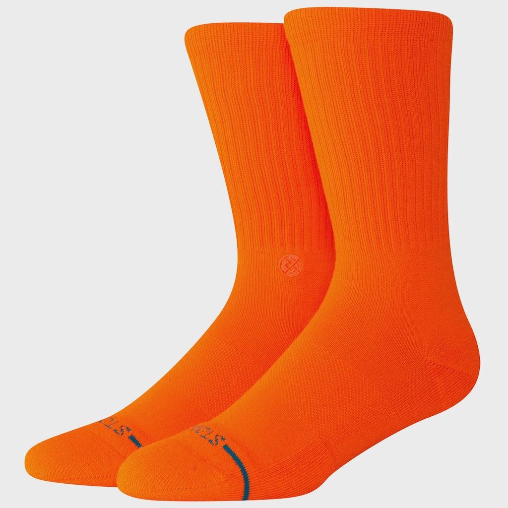 Meia Stance Icon Neon Orange Masculina