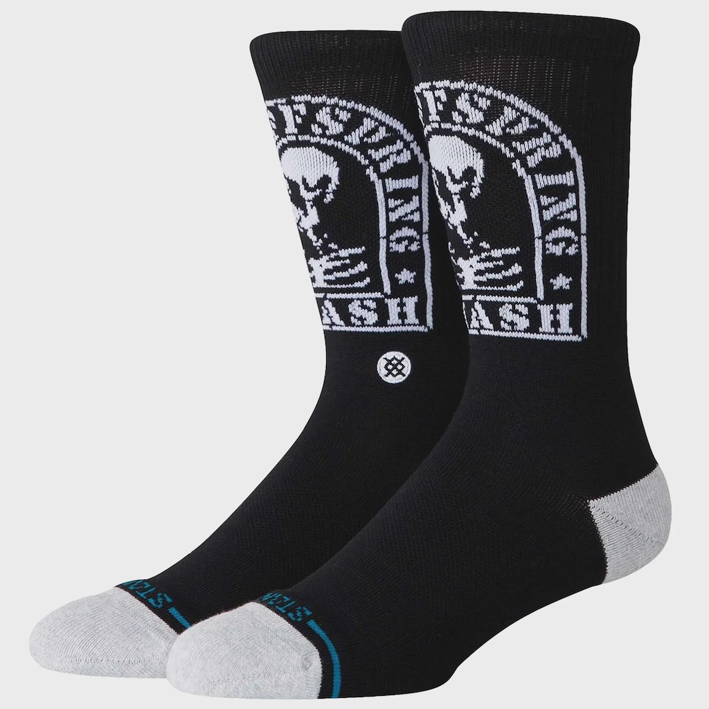 Meia Stance Smashed Crew Black Masculina