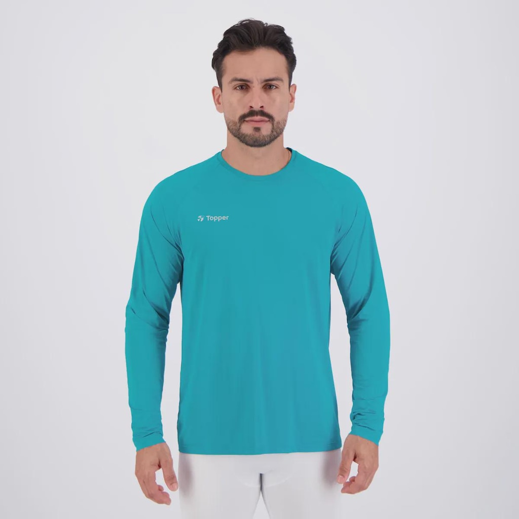 Camiseta Topper Basic Poliamida Manga Longa Masculina