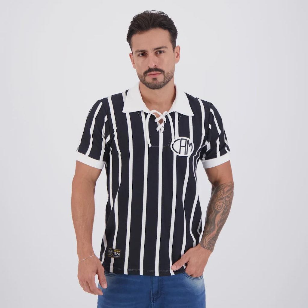 Camisa Do Atlético Mineiro Retrô 1924 Cordinha - FutFanatics - Masculina