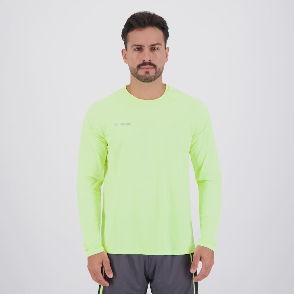 Camiseta Topper Basic Poliamida Manga Longa - Masculina