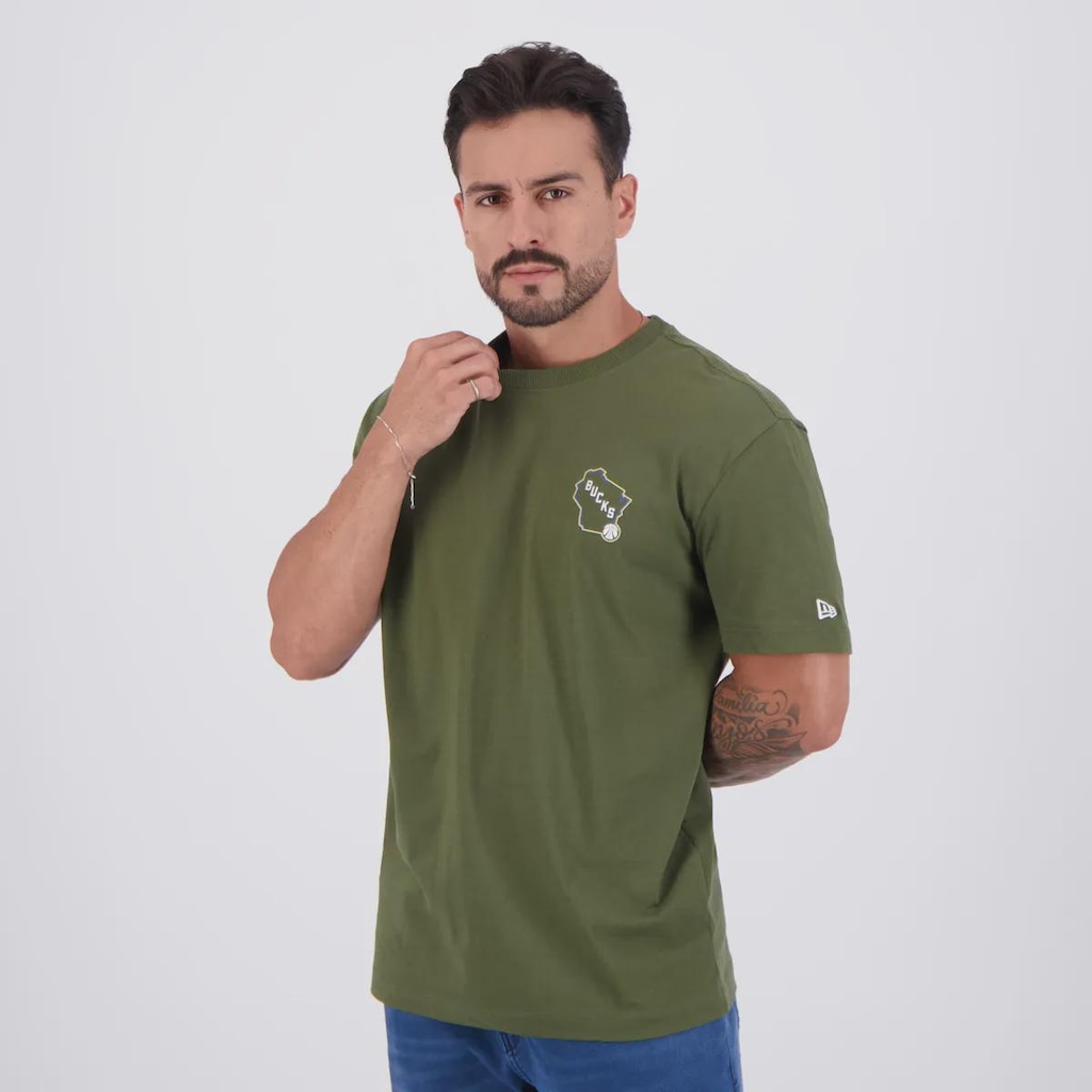 Imagem 3 do produto Camiseta New Era NBA Milwaukee Bucks Core Masculina