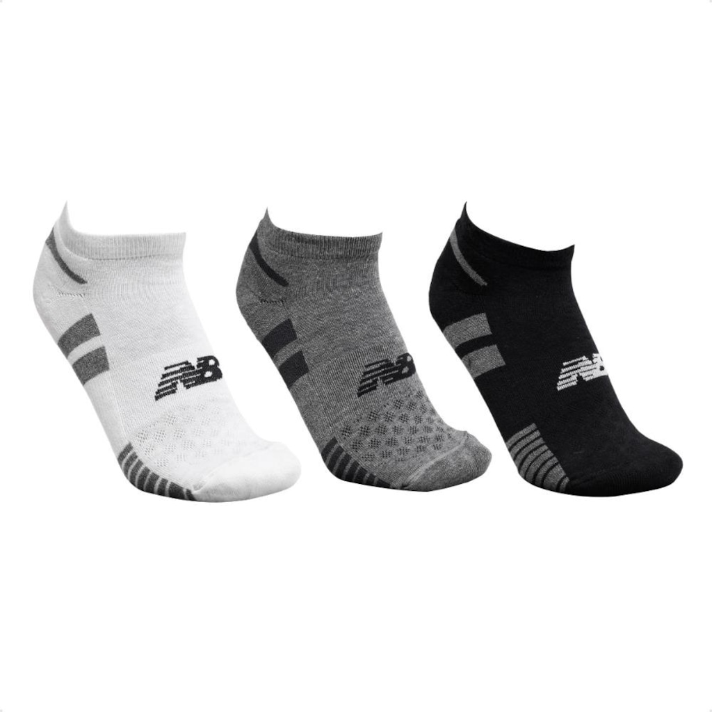 Kit de 3 Meias New Balance Invisível Feminina