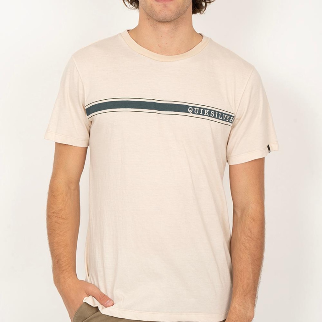 Camiseta Quiksilver Bait Stripe SM26 Masculina
