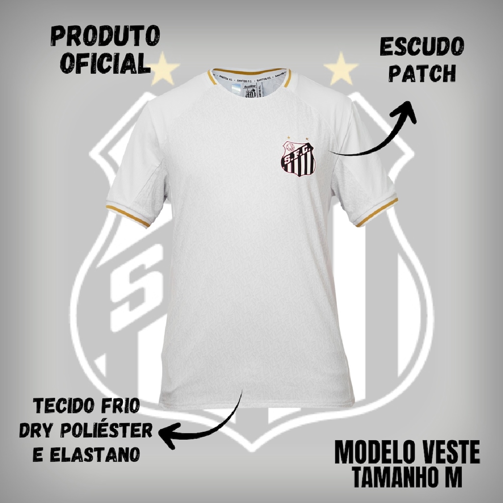 Imagem 2 do produto Camiseta do Santos Raglan Bench Braziline Masculina