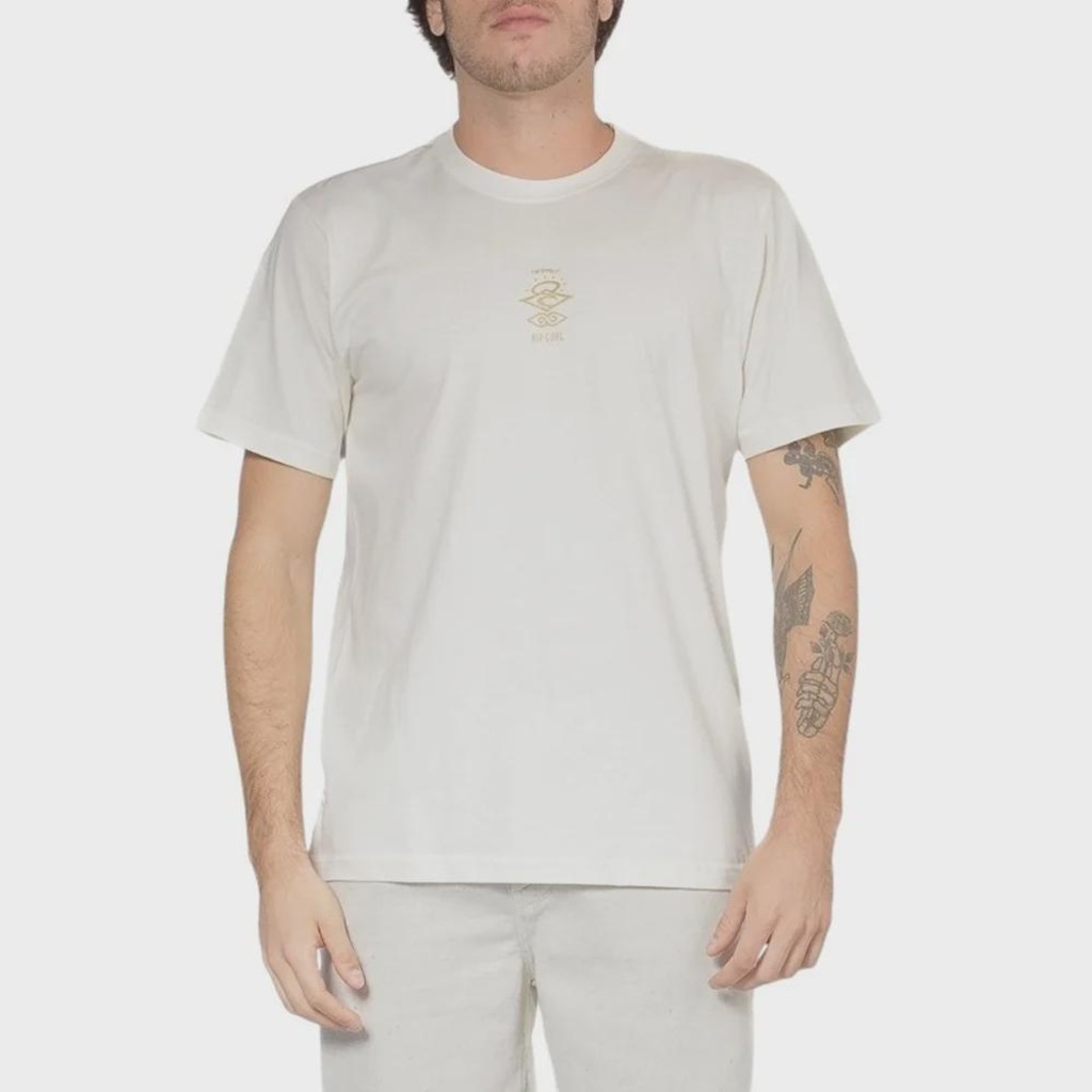 Camiseta Rip Curl Reveillon The Search Bone Masculina